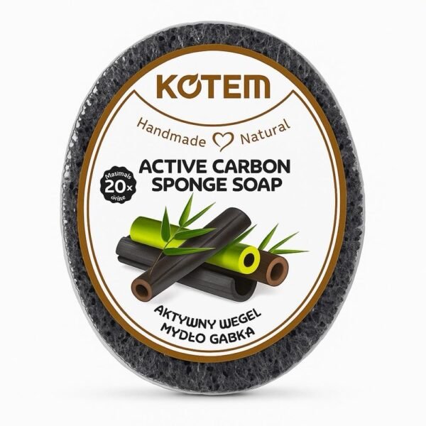 KOTEM sūklis ar aktīvās ogles ziepēm, 125 g