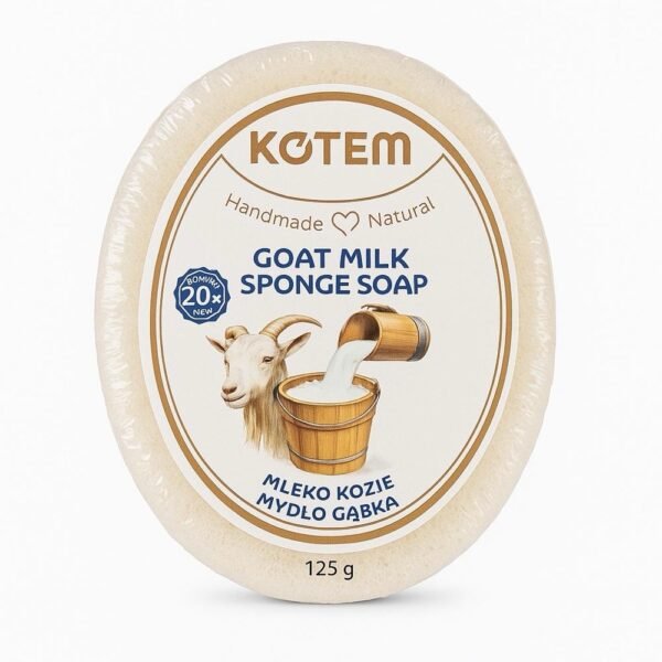 KOTEM sūklis ar kazas piena ziepēm, 125 g